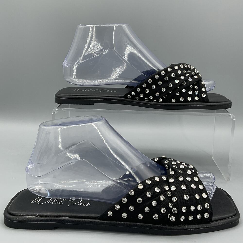 NEW Wild Pair Women’s Dahliaa Slide Sandals Black Size 7.5M